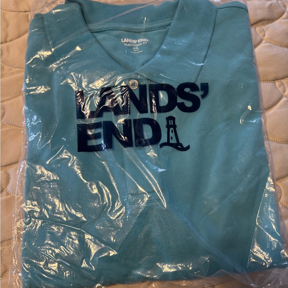 Brand new Lands' End Blue Polo Shirt